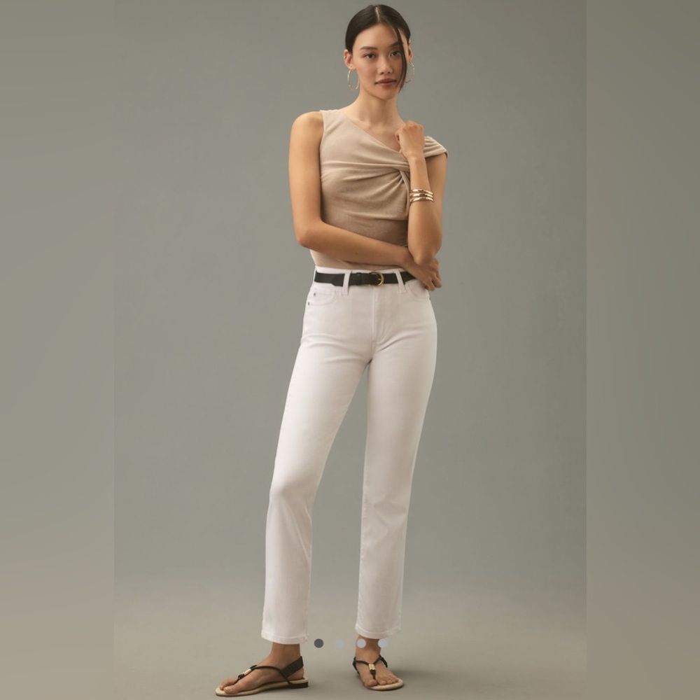 NWT Anthro AG Adriano Goldschmied Mari Crop High-Rise Straight-Leg Jeans 28